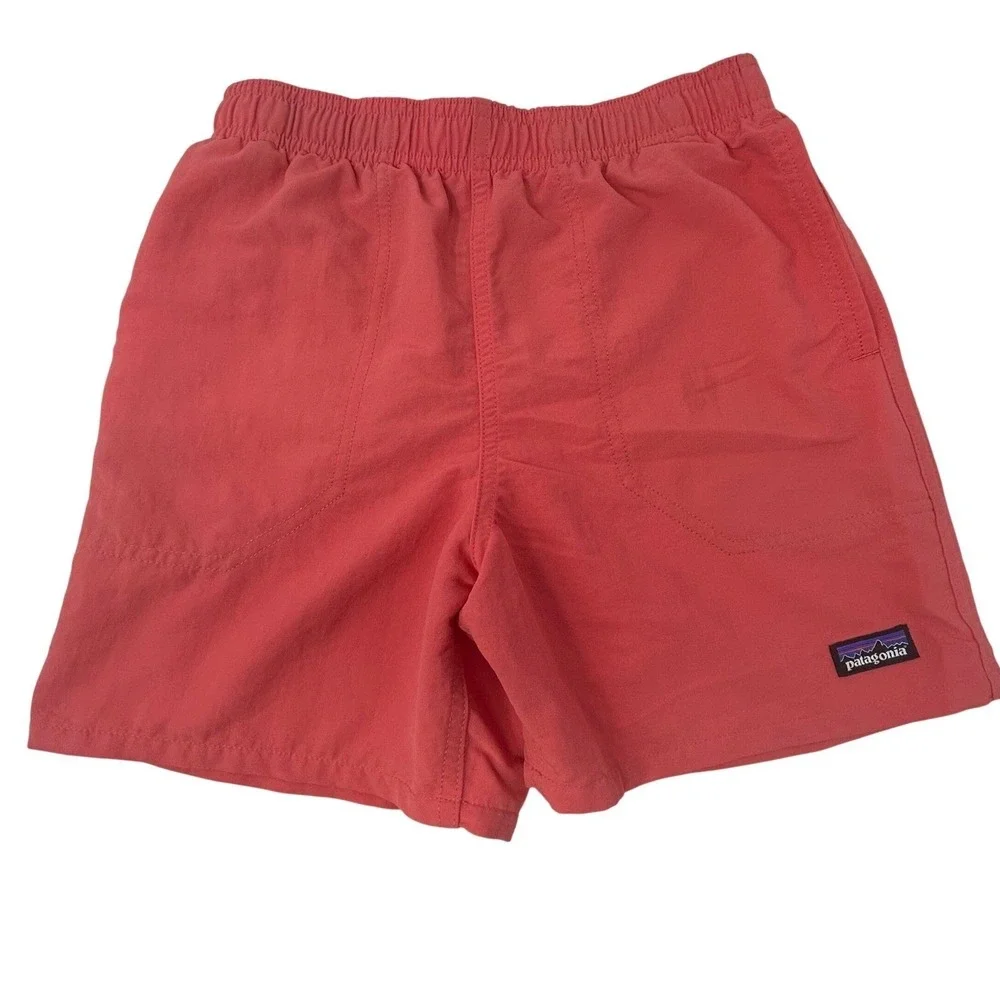 Patagonia Baggies Swim Trunks Youth Large Coral Lined Elastic Waist Shorts Kids